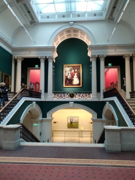 The interior of a gallery