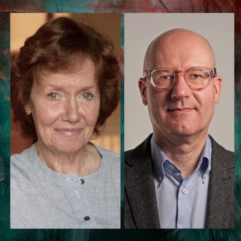 Headshot of Prue Skene and Keith Arrowsmith