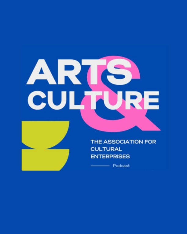 Blue graphic with the words 'Arts and Culture' overlaid