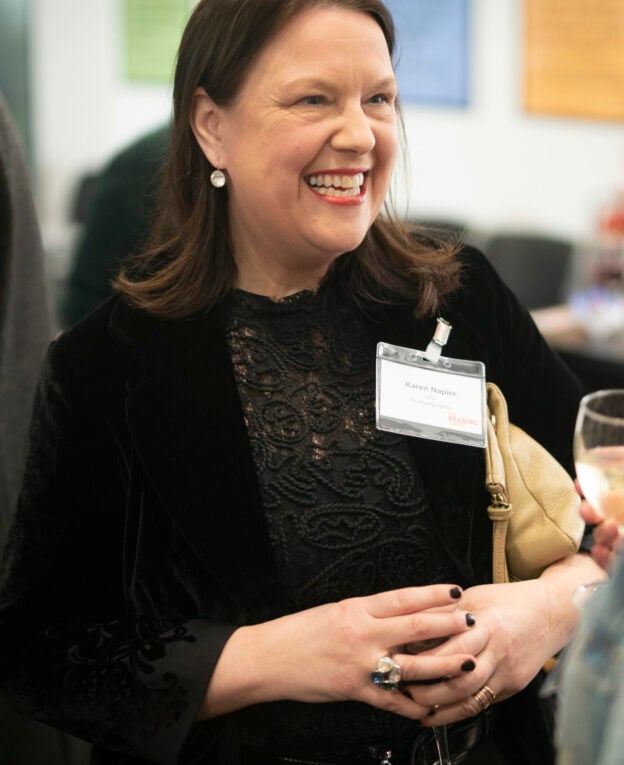 Karen Napier smiling at an event